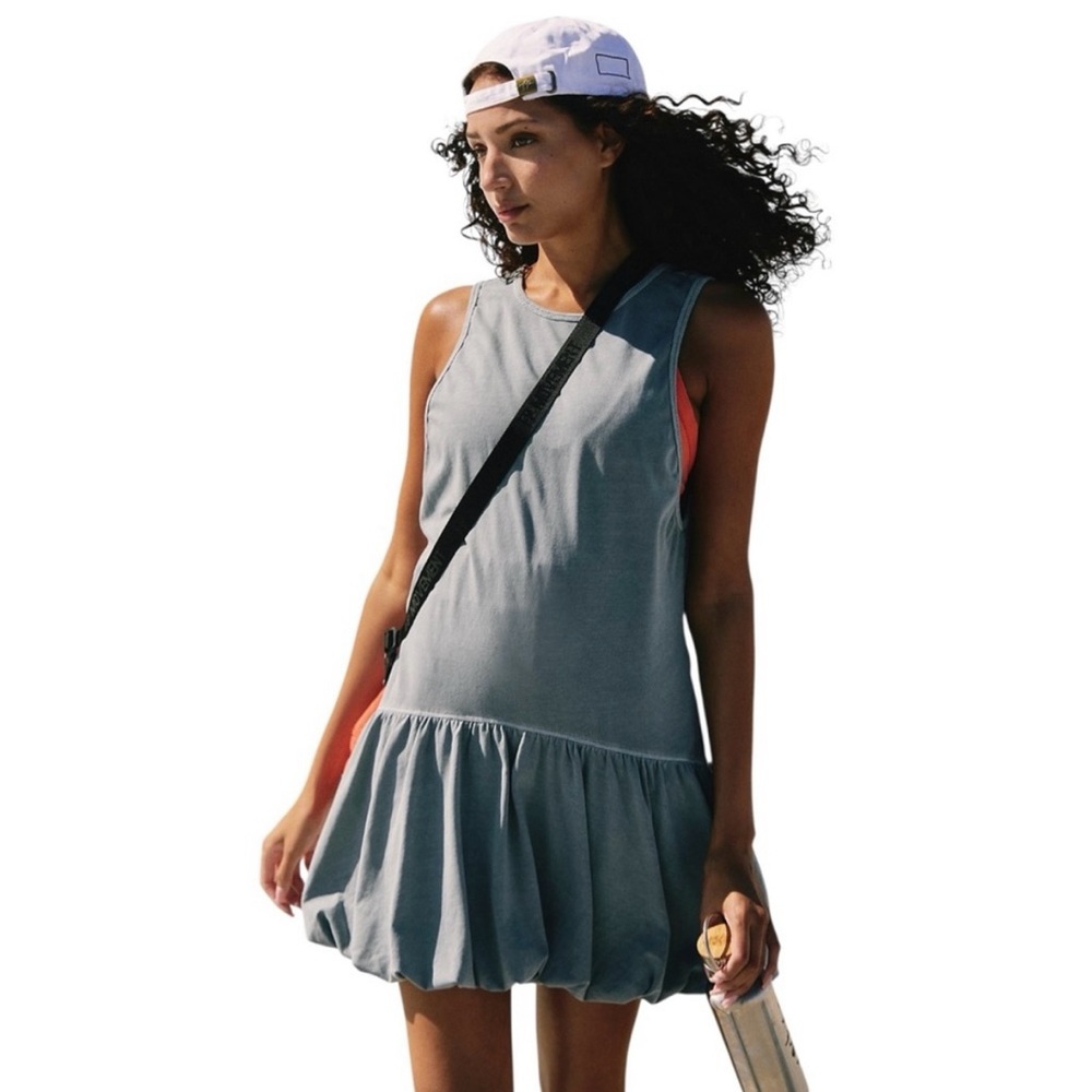 NWT Free People Movement Hot Shot Bubble Set Mini Dress Biker Shorts Boho XS